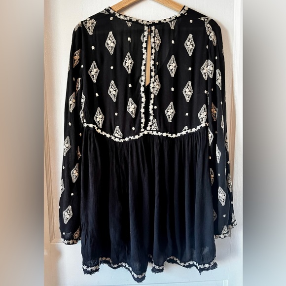 Free People V-Neck Embroidered Top - Picture 2 of 5